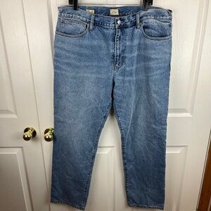 Men's J.Crew Classic Straight Plaid Flannel Lined Jeans Size 38x32